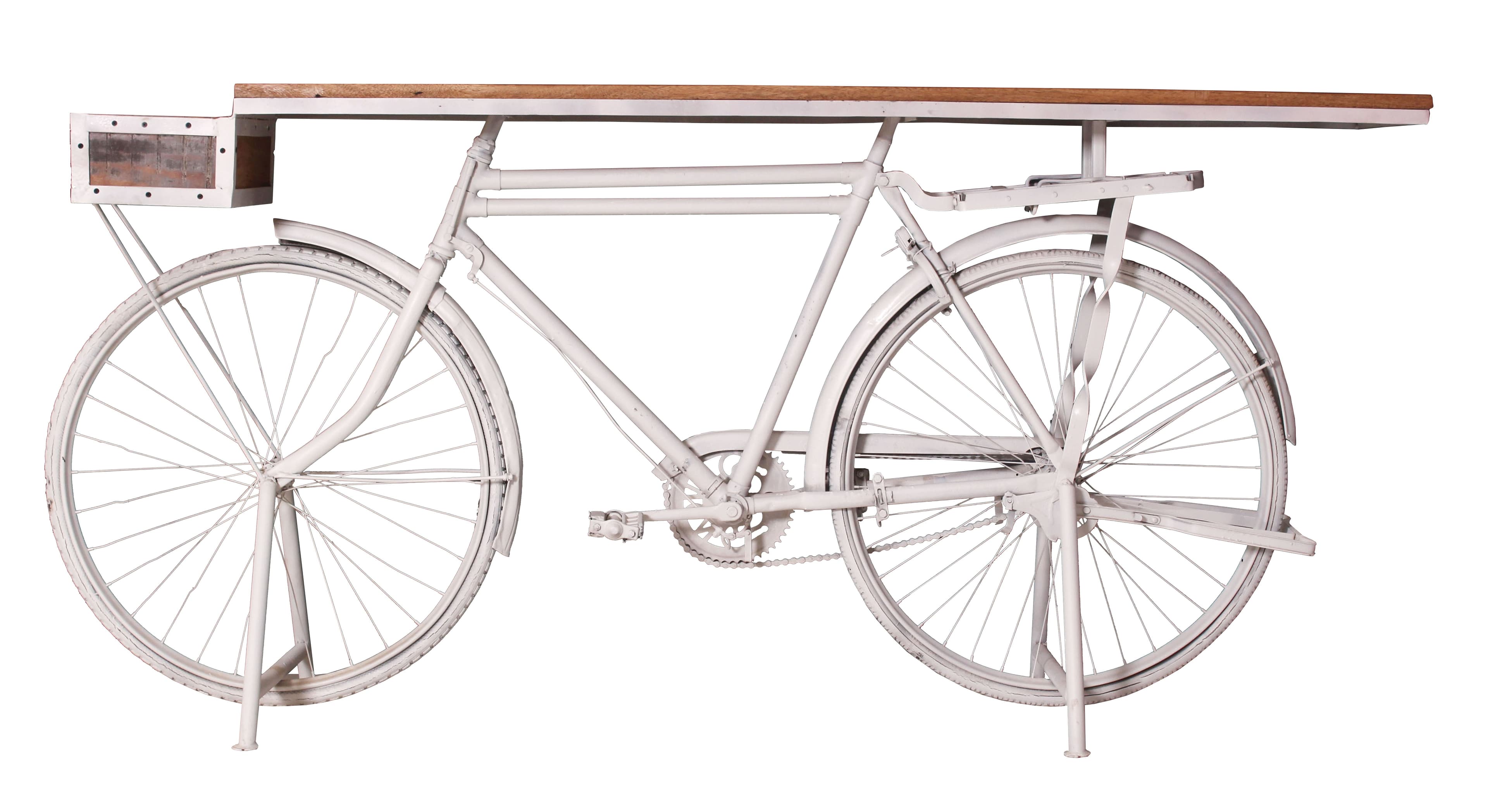 Stehtisch aus recyceltem Fahrrad
