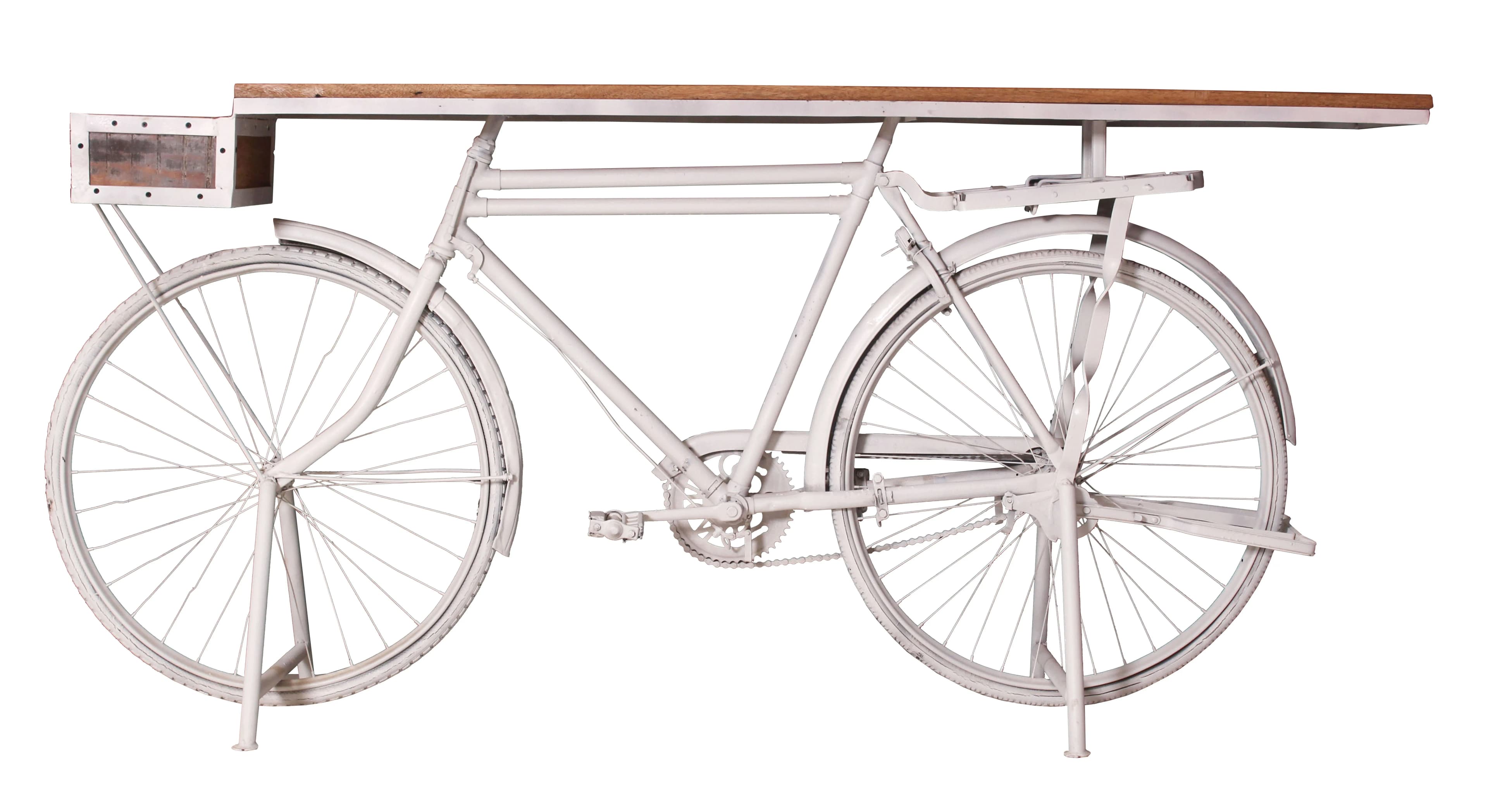 Stehtisch aus recyceltem Fahrrad 4